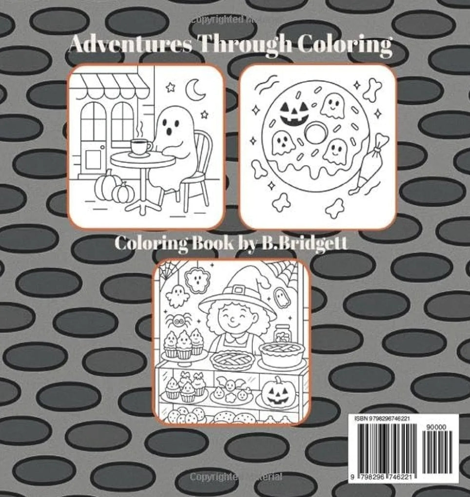 Spooky French Bakery: Boulangerie: Cozy Halloween Coloring Book